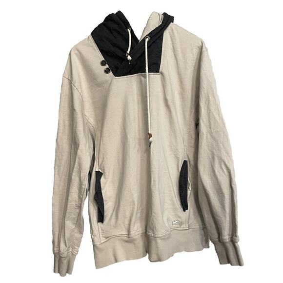 A. Tiziano Hoodie Shawl Neck Pullover Pockets Elbow Patches Slim Fit Mens XXL - Picture 1 of 6